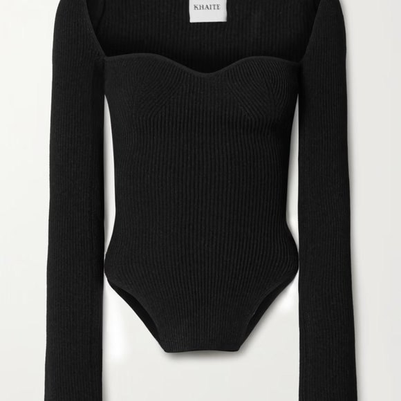KHAITE Tops - Khaite Maddy Ribbed-Knit Sweater